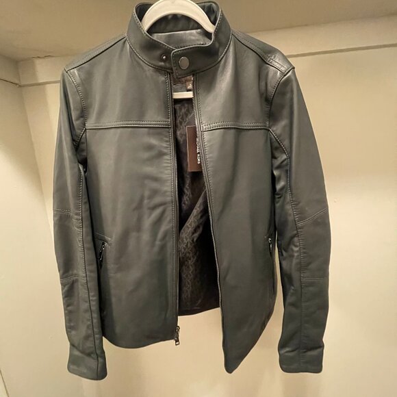 Michael Kors Leather Racer Jacket - Picture 4 of 7